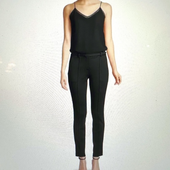 Theory Pintuck Twill Pant, Size 00, Black - Picture 1 of 16